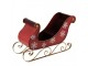 Veliké červené kovové sáně Christmas Sleigh - 112*40*68 cm Clayre & Eef