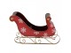 Veliké červené kovové sáně Christmas Sleigh - 112*40*68 cm Clayre & Eef