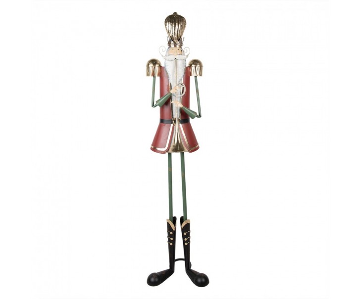 Veliká kovová figurka Louskáček Nutcracker - 39*39*174 cm Clayre & Eef