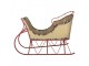 Veliké béžovo-červené kovové sáně Christmas Sleigh - 156*73*104 cm Clayre & Eef