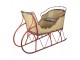 Veliké béžovo-červené kovové sáně Christmas Sleigh - 156*73*104 cm Clayre & Eef
