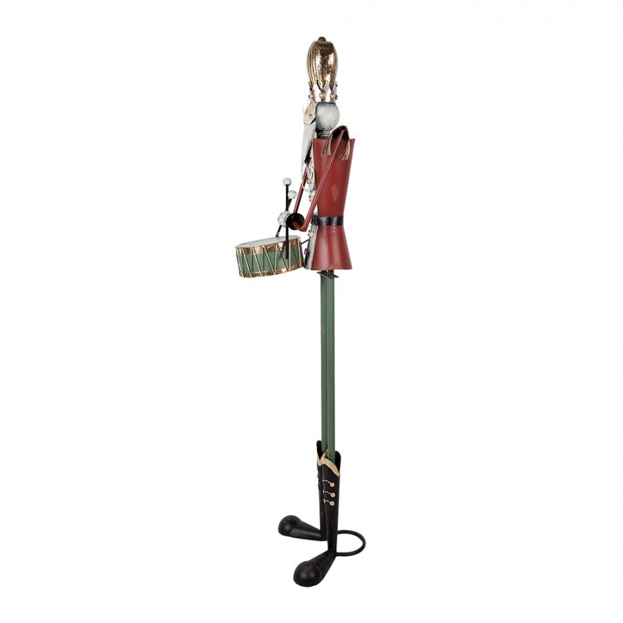 Veliká kovová socha Louskáček Nutcracker s bubnem - 38*47*183 cm Clayre & Eef Veliká kovová socha Louskáček Nutcracker s bubnem - 38*47*183 cm Clayre & Eef
