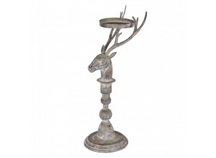 Zinkový antik kovový svícen jelen Deer - 17*14*42 cm