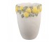 Cementový vysoký květináč lemovaný citróny Lemoni M - Ø 17*23 cm Clayre & Eef