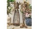 Hnědo-zlatá antik kovová dekorace anděl Aniel Brocante - 17*15*54 cm Clayre & Eef