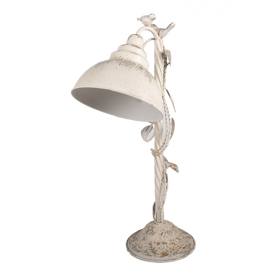 Stolní béžová vintage kovová lampa Thècle - 35*19*62 cm Clayre & Eef Stolní béžová vintage kovová lampa Thècle - 35*19*62 cm Clayre & Eef