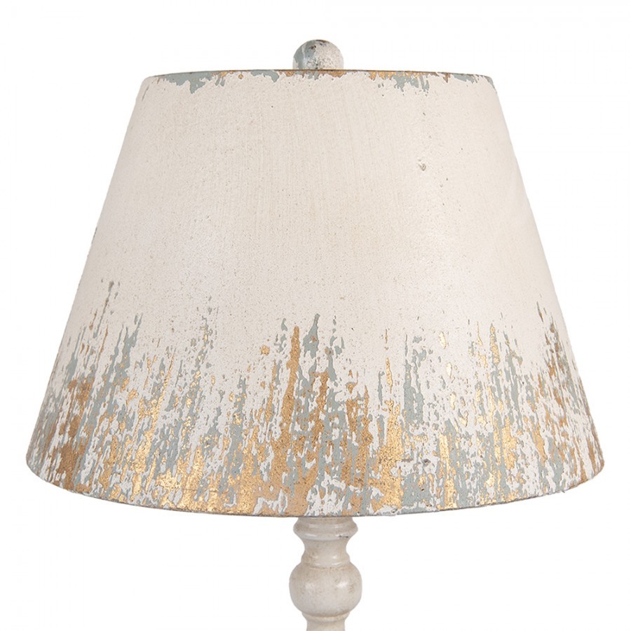 Béžová antik kovová stolní lampa Brocante - Ø 36*70 cm E27/ 1*60W Clayre & Eef Béžová antik kovová stolní lampa Brocante - Ø 36*70 cm E27/ 1*60W Clayre & Eef