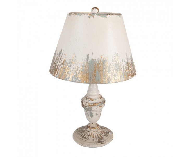 Béžová antik kovová stolní lampa Brocante - Ø 36*55 cm E27 1*60W Clayre & Eef
