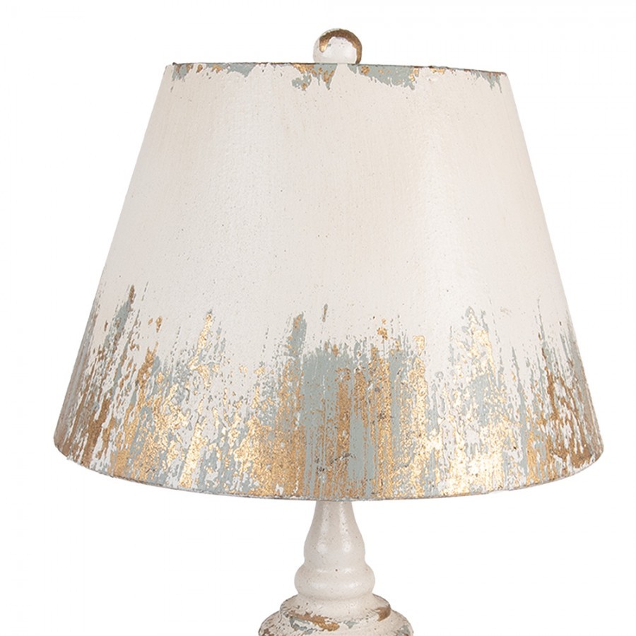 Béžová antik kovová stolní lampa Brocante - Ø 36*55 cm E27 1*60W Clayre & Eef Béžová antik kovová stolní lampa Brocante - Ø 36*55 cm E27 1*60W Clayre & Eef