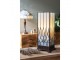 Bílo-šedá stolní lampa Tiffany Paulette - 17*17*43 cm E27/ 1*40W Clayre & Eef