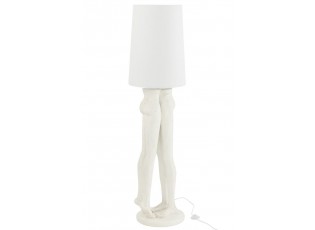 Bílá stojací lampa sousoší lidského páru Figurines – Ø 36*155 cm E27 / 60W