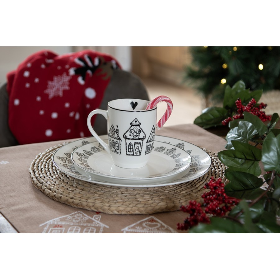 Hrnek s perníkovými chaloupkami Gingerbread Bliss - 12*8*10 cm / 300 ml Clayre & Eef Hrnek s perníkovými chaloupkami Gingerbread Bliss - 12*8*10 cm / 300 ml Clayre & Eef