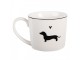 Bílý hrnek s jezevčíkem a srdíčkem Dog&Cat - 12*8*7 cm / 275 ml Clayre & Eef