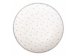 Bílý porcelánový dezertní talířek se srdíčky Lovely Day - Ø 20*2 cm