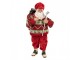 Červená vánoční figurka Santa Claus s golfovou holí - 15*10*28 cm Clayre & Eef