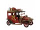 Červený retro model auto s dárky na střeše Christmas - 42*18*28 cm Clayre & Eef