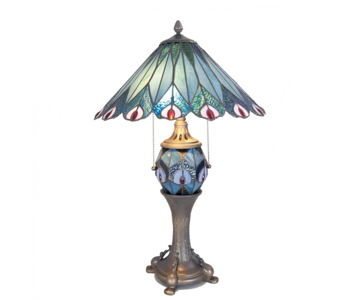 Stolní lampa Tiffany Peacock Clayre & Eef