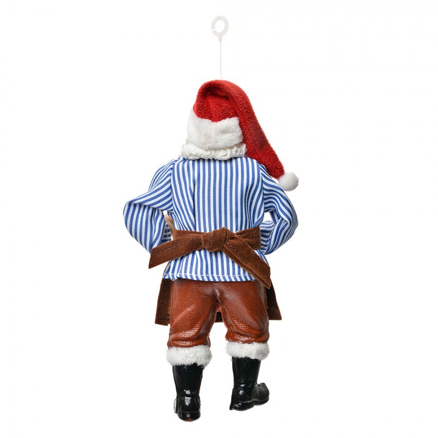 Závěsná vánoční dekorace Santa Claus držící kladivo - 10*6*17 cm Clayre & Eef Závěsná vánoční dekorace Santa Claus držící kladivo - 10*6*17 cm Clayre & Eef