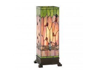 Stolní lampa Tiffany Square dragonfly