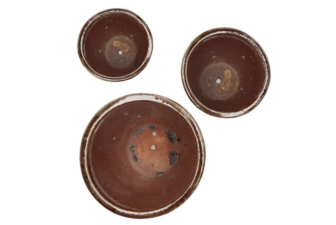 Set 3ks hnědý keramický květináč Antaios - Ø 37*30/ Ø 29*24/ Ø 13*16 cm daan kromhout Set 3ks hnědý keramický květináč Antaios - Ø 37*30/ Ø 29*24/ Ø 13*16 cm daan kromhout