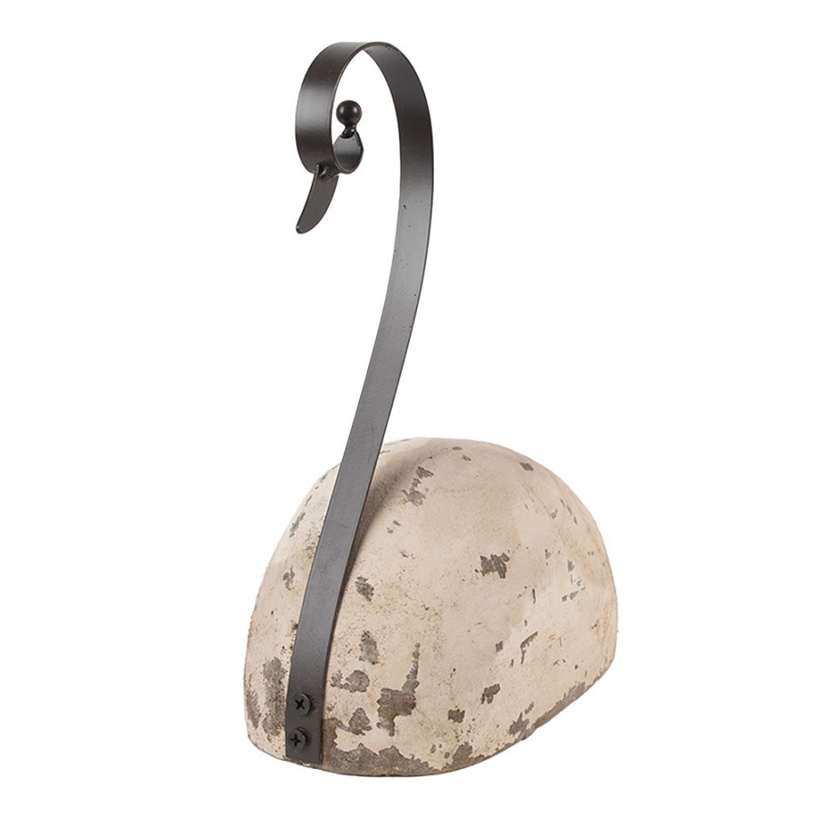 Bílá antik dřevěná dekorace Labuť Swan Rustic L - 25*11*27 cm Clayre & Eef Bílá antik dřevěná dekorace Labuť Swan Rustic L - 25*11*27 cm Clayre & Eef