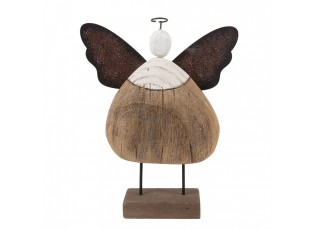 Dekorace dřevěná figurka anděl Angel Rustic M - 13*5*19 cm