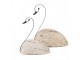Bílá antik dřevěná dekorace Labuť Swan Rustic M - 17*8*19 cm Clayre & Eef