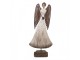 Dřevěná dekorace anděl s hvězdičkou Angel Brocante - 19*6*42 cm Clayre & Eef