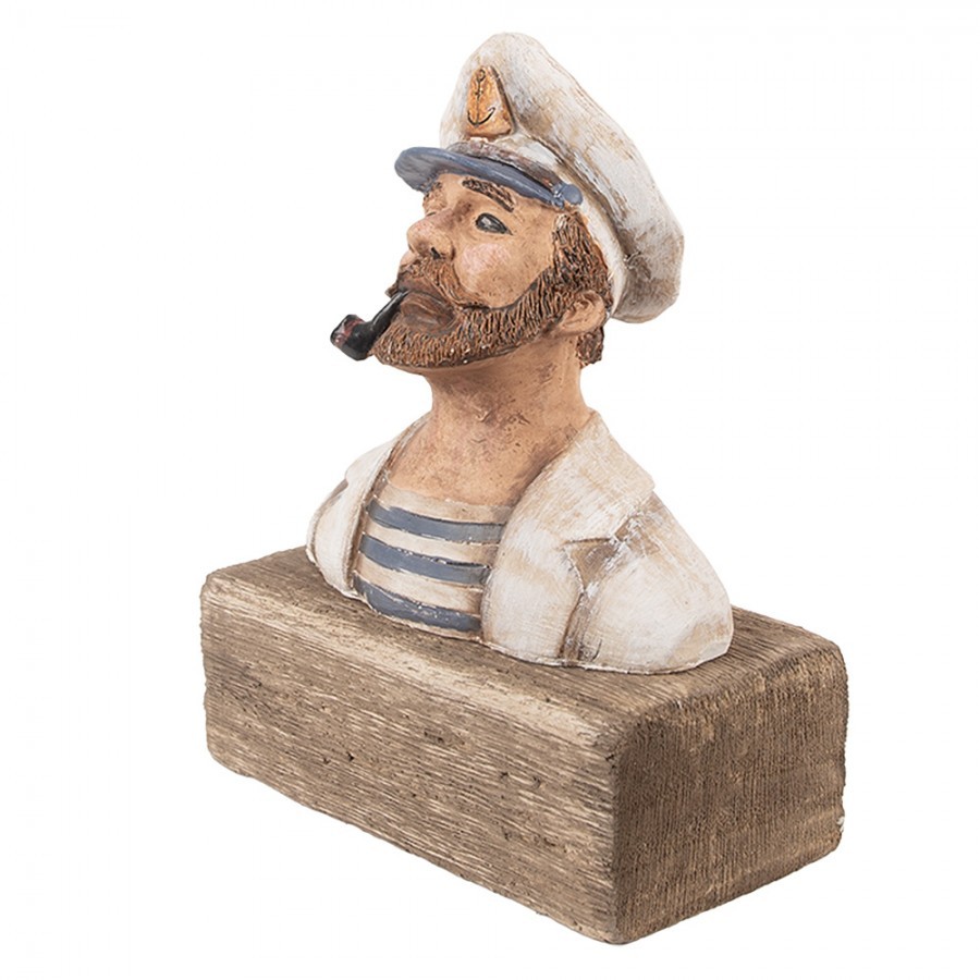 Dekorace figurka námořník s fajfkou na podstavci Rustic - 16*8*20 cm Clayre & Eef Dekorace figurka námořník s fajfkou na podstavci Rustic - 16*8*20 cm Clayre & Eef