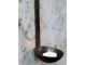 Černý antik kovový nástěnný svícen Grimaud - 8*29 cm Chic Antique