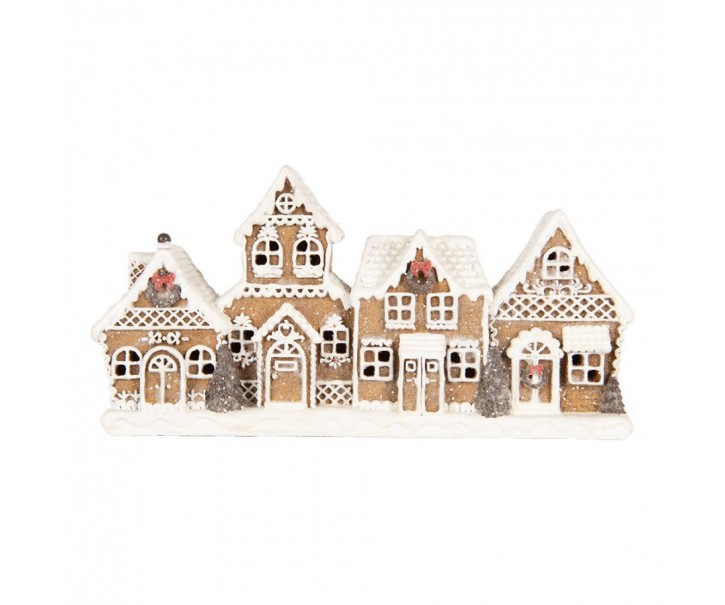 Vánoční dekorace perníkové chaloupky Gingerbread House - 25*6*13 cm Clayre & Eef