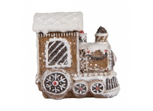Vánoční dekorace perníková mašinka Gingerbread Train - 5*3*5 cm