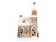 Vánoční perníková dekorace kostel Gingerbread House Led - 14*12*23 cm Clayre & Eef