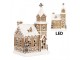 Vánoční perníková dekorace kostel Gingerbread House Led - 14*12*23 cm Clayre & Eef