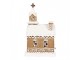 Vánoční perníková dekorace kostel Gingerbread House Led - 14*12*23 cm Clayre & Eef