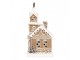 Vánoční perníková dekorace kostel Gingerbread House Led - 14*12*23 cm Clayre & Eef