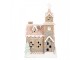 Vánoční perníková dekorace kostel Gingerbread House Led - 14*12*23 cm Clayre & Eef