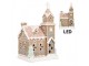 Vánoční perníková dekorace kostel Gingerbread House Led - 14*12*23 cm Clayre & Eef