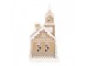 Vánoční perníková dekorace kostel Gingerbread House Led - 14*12*23 cm Clayre & Eef