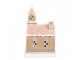 Vánoční perníková dekorace kostel Gingerbread House Led - 14*12*23 cm Clayre & Eef