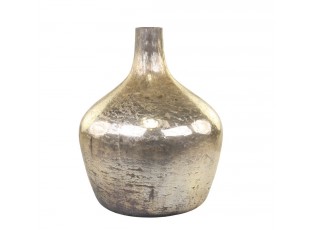 Zlatá rtuťová skleněná dekorační váza Ioana - Ø 25*33 cm