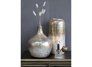Zlatá rtuťová skleněná dekorační váza Ioana - Ø 25*33 cm