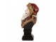 Červeno-zlatá vánoční dekorace busta Santa Claus - 10*8*17 cm Clayre & Eef