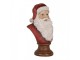 Červeno-bílá vánoční dekorace busta Santa - 18*12*30 cm Clayre & Eef