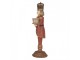 Červená antik dekorace svícen Louskáček Nutcracker 21*9*30 cm Clayre & Eef