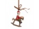 Závěsná dekorace Elf na houpacím koníkovi - 7*3*9 cm Clayre & Eef