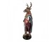 Červeno-hnědá vánoční dekorace figurka jelen Deer - 25*18*66 cm Clayre & Eef