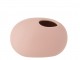 Světle růžová keramická oválná váza Matt Pink S - 16*10*11 cm J-Line by Jolipa