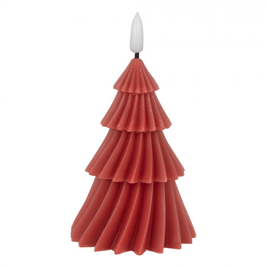 Vínová vánoční svíčka stromek Led Candle - Ø 8*13 cm