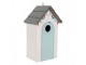 Modro-bílá dřevěná ptačí budka jako plážový domek Birdhouse - 15*10*22 cm Clayre & Eef
